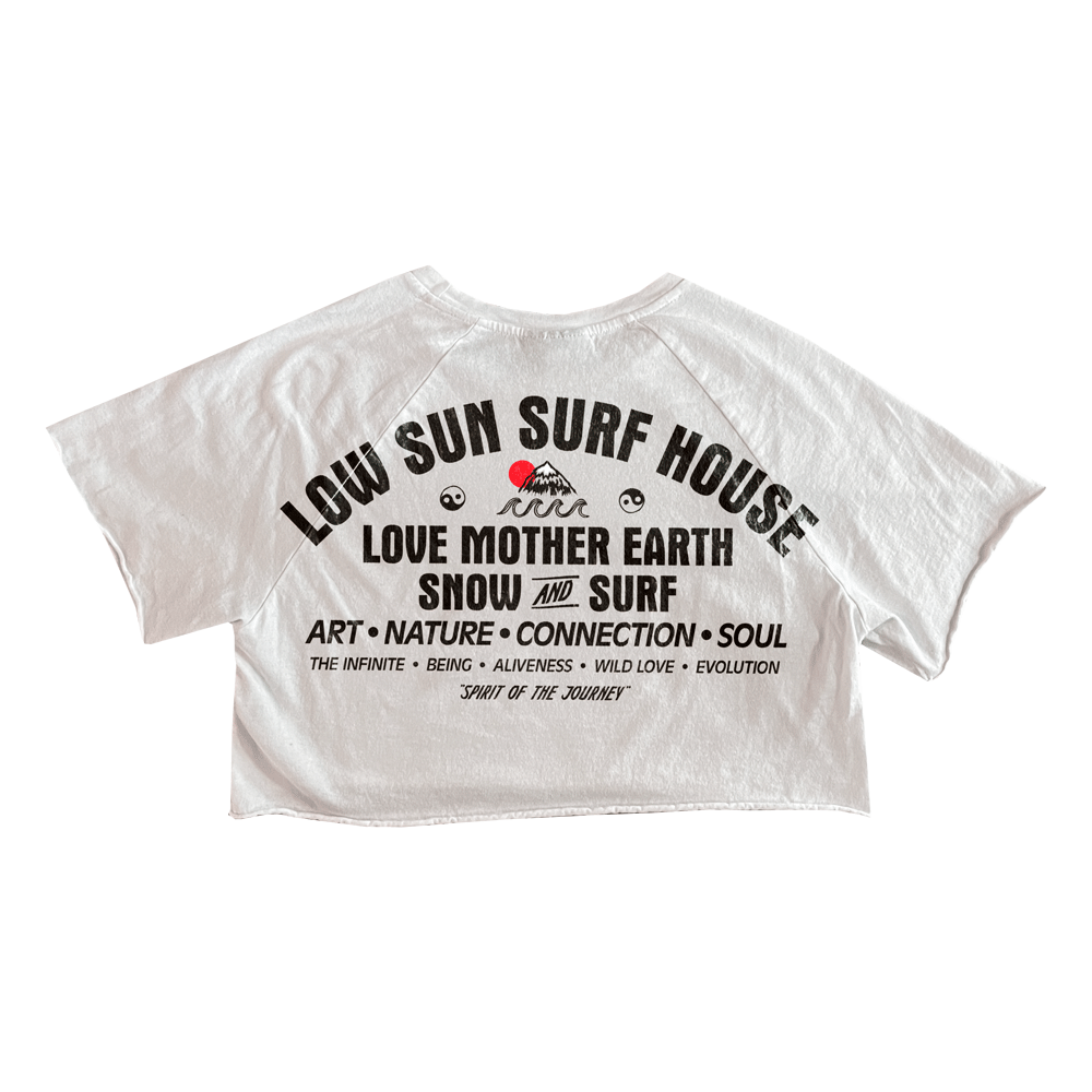 LOW SUN CROP RAGLAN HALF DOME TEE