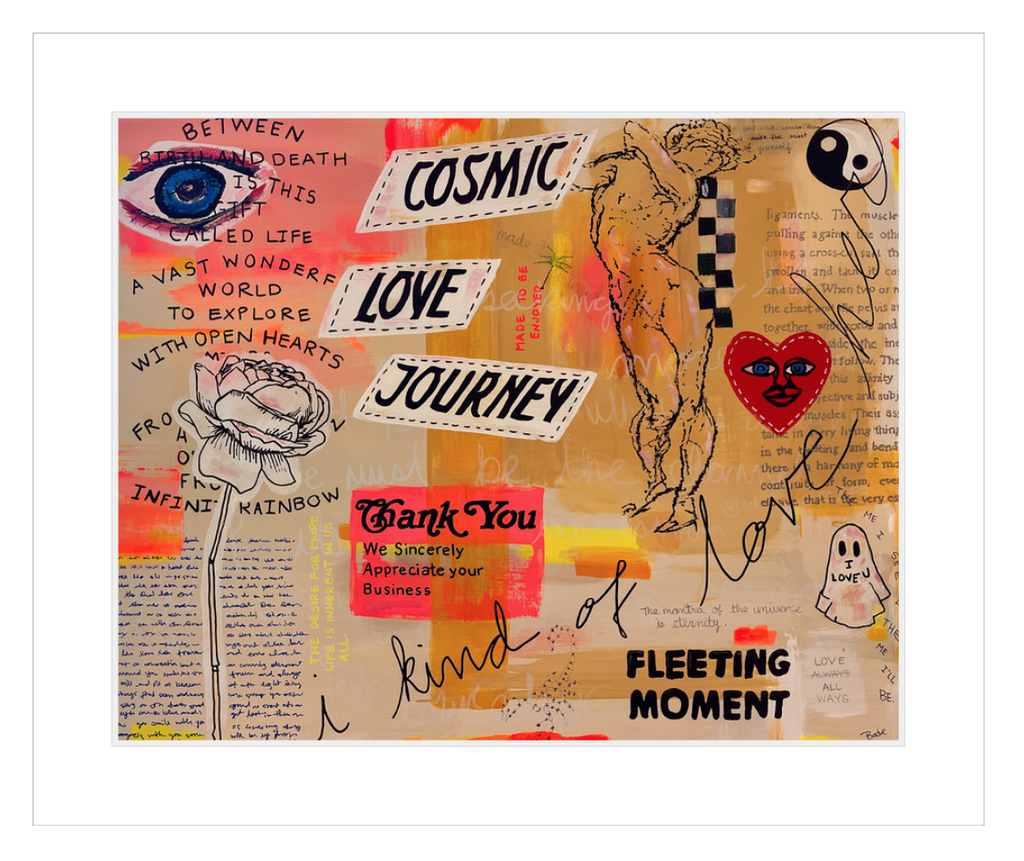 COSMIC JOURNEY MATTED & SIGNED PRINT of ORIGINAL PAINTING