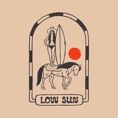 LADY ON HORSE - LOW SUN