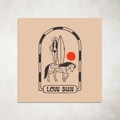 LADY ON HORSE - LOW SUN